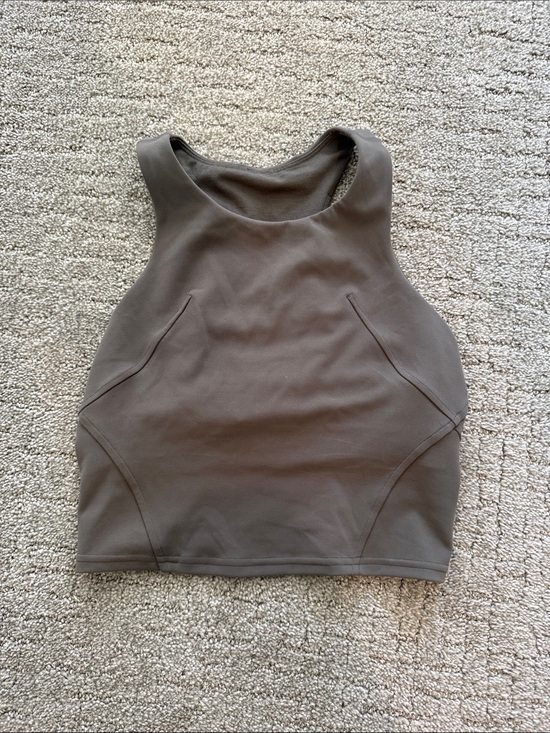 lululemon athletica Tops - lululemon athletica Olive-Grey High Neck Crop Tank